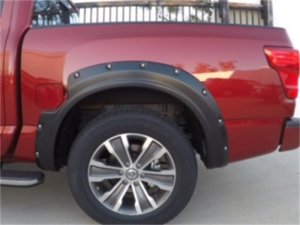 Nissan Titan Fender Flares - Front + Rear - EGR - Bolt-On Look, Lightly Textured - Black - `16-`24