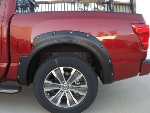 Nissan Titan Fender Flares - Front + Rear - EGR - Bolt-On Look, Lightly Textured - Black - `16-`24