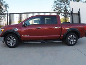 Nissan Titan Fender Flares - Front + Rear - EGR - Bolt-On Look, Lightly Textured - Black - `16-`24