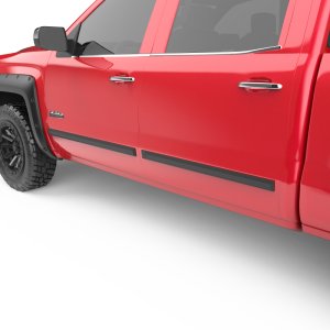 Ford Full Size Crew Cab Truck Body Side Moldings - Front + Rear - EGR - Rugged Style - Black - `07-`22