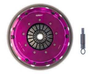 Ford Mustang Single Clutch Kit - Exedy - Hyper Single Clutch with Strap Drive Type and Sprung Center Disc - Purple Anodized - `96-`16 Ford Mustang Single Clutch Kit - Exedy - Hyper Single Clutch with Strap Drive Type and Sprung Center Disc - Purple Anodized - `96-`16