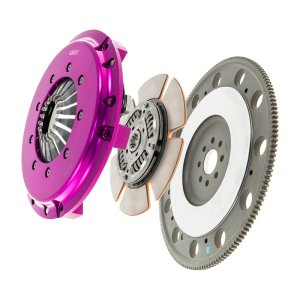 Ford Mustang Single Clutch Kit - Exedy - Hyper Single Clutch with Strap Drive Type and Sprung Center Disc - Purple Anodized - `96-`16 Ford Mustang Single Clutch Kit - Exedy - Hyper Single Clutch with Strap Drive Type and Sprung Center Disc - Purple Anodized - `96-`16