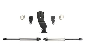 Ford F250 Steering Stabilizer - Fabtech - Dual Steering Stabilizer System w/DL 2.25 Shocks - `17-`21 Ford F250 Steering Stabilizer - Fabtech - Dual Steering Stabilizer System w/DL 2.25 Shocks - `17-`21