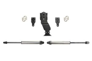 Ford F550 Steering Stabilizer - Fabtech - Dual System w/DL 2.25 Shocks - `19-`20 Ford F550 Steering Stabilizer - Fabtech - Dual System w/DL 2.25 Shocks - `19-`20