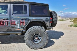 Jeep JL Fender Flares - Rear - Fabtech - Steel Tube Fenders - Textured Black - `18-`21