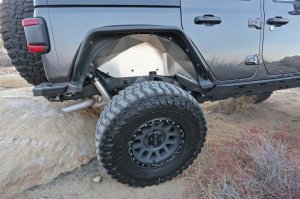 Jeep Wrangler JL Fender Flares - Rear - Fabtech - Tube Fenders - Textured Black - `18-`27