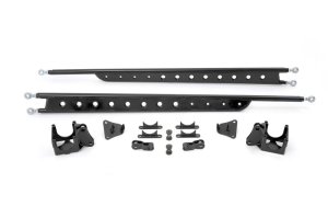 Ford F350 Traction Bars - Rear - Fabtech - Floating Style - Black - `99-`10