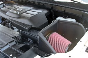 Nissan Titan Performance Air Intake - Flowmaster - Delta Force - Black - `17-`24