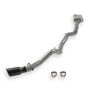 Jeep Gladiator Performance Exhaust - Flowmaster - Flow FX Cat Back, Single Exit, with Black Tip - Black - `20-`26