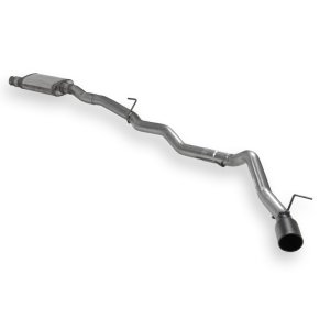 Jeep Gladiator Performance Exhaust - Flowmaster - Flow FX Cat Back, Single Exit, with Black Tip - Black - `20-`26