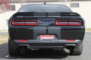 Dodge Challenger SRT392 Performance Exhaust - Rear - Flowmaster - Flow FX Cat-Back + Scavenger Series® X-pipe - Black - `15-`23
