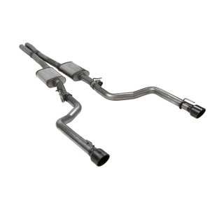 Dodge Charger Performance Exhaust - Rear - Flowmaster - FlowFX Cat-Back with Scavenger X-pipe and Black Ceramic Tips - Black - `15-`23