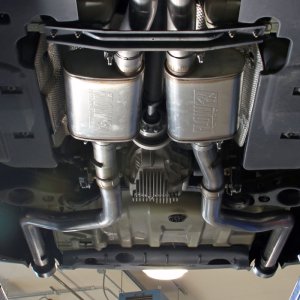 Dodge Charger Performance Exhaust - Rear - Flowmaster - FlowFX Cat-Back with Scavenger X-pipe and Black Ceramic Tips - Black - `15-`23