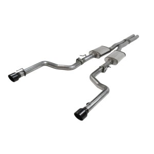 Dodge Charger Performance Exhaust - Rear - Flowmaster - FlowFX Cat-Back with Scavenger X-pipe and Black Ceramic Tips - Black - `15-`23