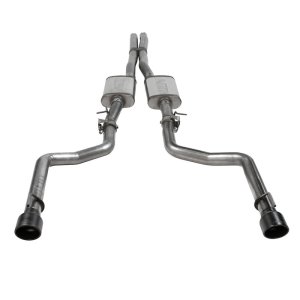 Dodge Charger Performance Exhaust - Rear - Flowmaster - FlowFX Cat-Back with Scavenger X-pipe and Black Ceramic Tips - Black - `15-`23
