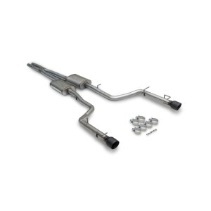 Dodge Charger Pursuit Performance Exhaust - Rear - Flowmaster - Flow FX, Dual Rear Exit, Cat Back - Black - `15-`23