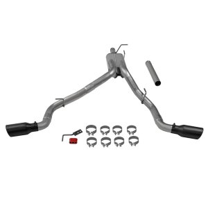 Ford F250 Super Duty Performance Exhaust - Dual Side Exit - Flowmaster - FlowFX Cat Back - Black - `17-`25