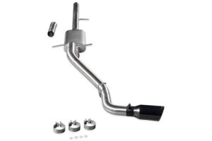 Chevrolet Silverado 1500 Performance Exhaust - Rear - Flowmaster - Cat-Back Signature Series - Black Chrome - `14-`18