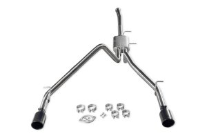 Ram 1500 Performance Exhaust - Rear - Flowmaster - Signature Series Cat Back - Black Chrome - `19-`24