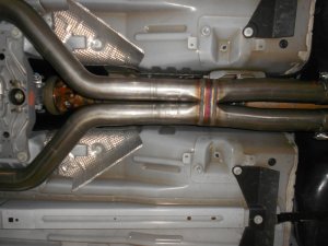 Ford Mustang Performance Exhaust - Flowmaster - American Thunder Cat-Back + Scavenger Series X-pipe - `05-`10