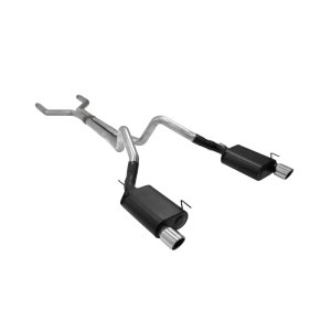 Ford Mustang Performance Exhaust - Flowmaster - American Thunder Cat-Back + Scavenger Series X-pipe - `05-`10