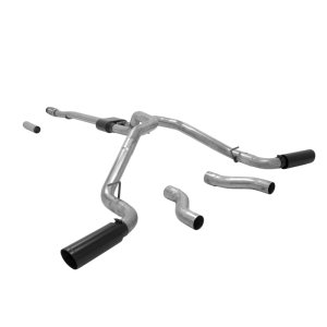 Chevrolet Silverado 1500 Performance Exhaust - Flowmaster - Outlaw Cat-Back, Dual Exit, Super 10 Muffler - Black - `14-`19