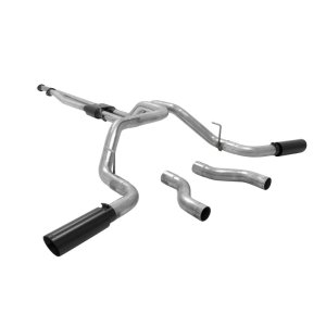 Toyota Tundra Performance Exhaust - Flowmaster - Outlaw Cat-Back, Super 10 Muffler, Dual Tailpipes, 4.00-inch Black Ceramic Coated Tips - Black - `09-`21