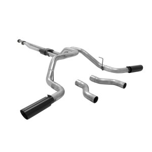 Toyota Tundra Performance Exhaust - Flowmaster - Outlaw Cat-Back, Super 10 Muffler, Dual Tailpipes, 4.00-inch Black Ceramic Coated Tips - Black - `09-`21
