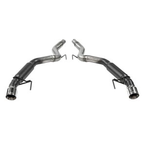 Ford Mustang Performance Exhaust - Rear - Flowmaster - Outlaw Series Axle-Back - Polished Stainless Steel - `15-`23