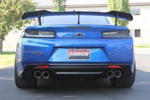 Chevrolet Camaro SS Performance Exhaust - Rear - Flowmaster - American Thunder Axle-Back with Quad Tips - Polished - `16-`24
