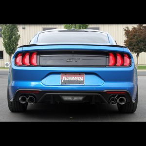 Ford Mustang GT Performance Exhaust - Rear - Flowmaster - American Thunder Axle-Back with Valves - Polished - `18-`23