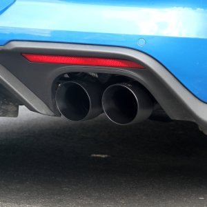 Ford Mustang Performance Exhaust - Flowmaster - Outlaw Series Axle-Back - Black Tips - Black - `18-`23