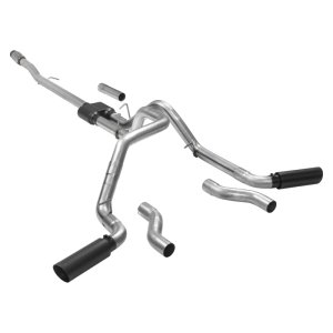 GMC Sierra 1500 Performance Exhaust - Flowmaster - Cat-Back Exhaust, Outlaw, Super 10 Series - Black - `19-`26