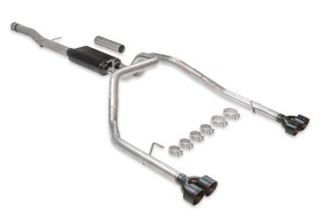 Chevrolet Silverado 1500 Performance Exhaust - Flowmaster - American Thunder Cat-Back, Quad Tips - Black - `19-`23