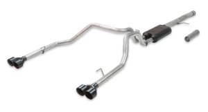 GMC Sierra 1500 Performance Exhaust - Flowmaster - American Thunder Cat-Back, Quad Tips - Black - `19-`23