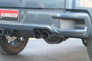 Chevrolet Silverado 1500 Performance Exhaust - Flowmaster - American Thunder Cat-Back Quad Tips - Black Ceramic Coated - `19-`26