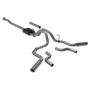 Ford F-150 Performance Exhaust - Rear + Side - Flowmaster - American Thunder Cat-Back - Polished - `21-`26