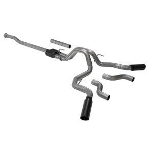 Ford F-150 Performance Exhaust - Rear and Side Exit - Flowmaster - Outlaw Cat-Back - Black - `21-`26
