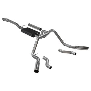 Chevrolet Silverado Performance Exhaust - Dual Out Rear/Side Exit - Flowmaster - American Thunder Cat-Back - `19-`26