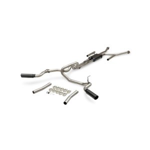 Toyota Tundra Performance Exhaust - Flowmaster - Outlaw Cat-Back, Dual out Rear or Side Exit, Black Ceramic Coated Tips - `22-`26