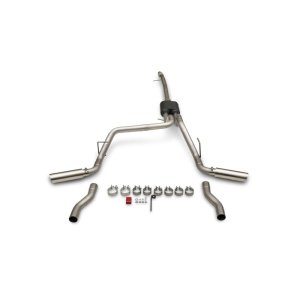 Ford Ranger Performance Exhaust - Dual Exit - Flowmaster - American Thunder Cat-Back + Outlaw Series Muffler - `19-`23