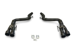Ford Mustang Performance Exhaust - Rear - Flowmaster - Axle-Back Outlaw 3.0-inch Stainless Steel with Valves - Black - `24-`26