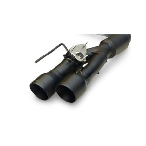 Ford Mustang Performance Exhaust - Rear - Flowmaster - Axle-Back Outlaw 3.0-inch Stainless Steel with Valves - Black - `24-`26
