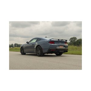 Ford Mustang GT Performance Exhaust - Flowmaster - Outlaw Axle-Back, Non-Valved, 3.0-inch Stainless Steel, 4.0-inch Black Tips - Black - `24-`26