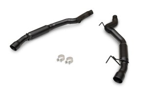 Ford Mustang GT Performance Exhaust - Flowmaster - Outlaw Axle-Back, Non-Valved, 3.0-inch Stainless Steel, 4.0-inch Black Tips - Black - `24-`26
