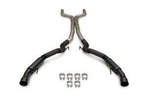 Ford Mustang GT Performance Exhaust - Flowmaster - Outlaw Cat Back, Black Tip, Non-Valved - Black - `24-`26