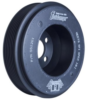 Volkswagen VW Engine Harmonic Balancer - Fluidampr - Steel Internally Balanced Damper - Black Zinc Chromate - `00-`05