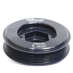 Honda K Series Engine Harmonic Balancer - Fluidampr - Steel Internally Balanced Damper - Black Zinc Chromate - `02-`10