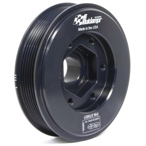 Honda K Series Engine Harmonic Balancer - Fluidampr - Steel Internally Balanced Damper - Black Zinc Chromate - `02-`10