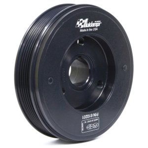 Ford Barra Crankshaft Damper - Fluidampr - Internally Balanced, 10% Underdrive - Black Zinc - `02-`16